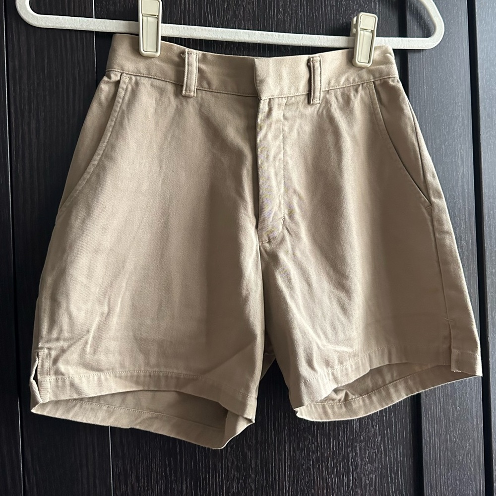 American Apparel Khaki High Waisted Shorts